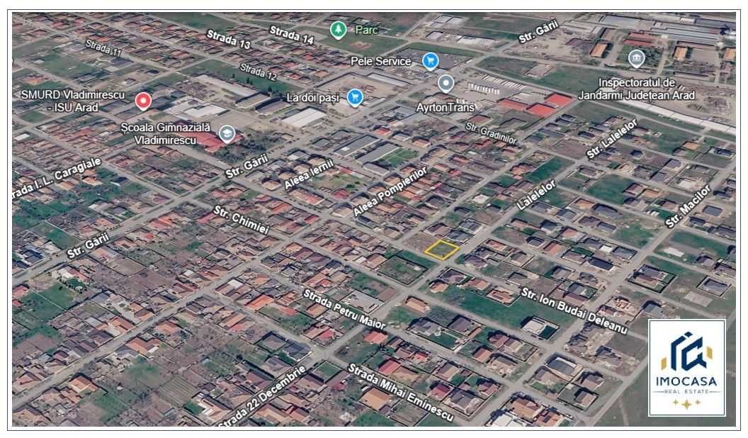 De vânzare Teren Rezidential 491 mp, 2 Fronturi. în Vladimirescu Arad, - Poză 7