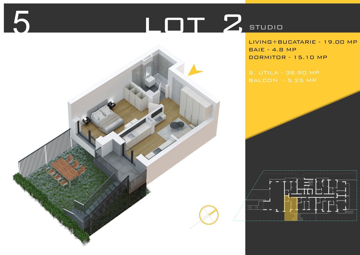 2 camere cu gradina Titan Pallady  Metrou Nicolae Teclu - Schiță 1
