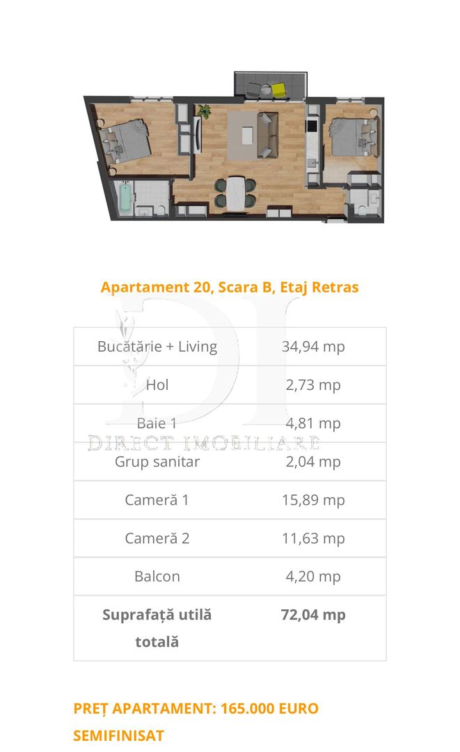 Apartament etaj intermediar / Zona Vivo - Poză 4