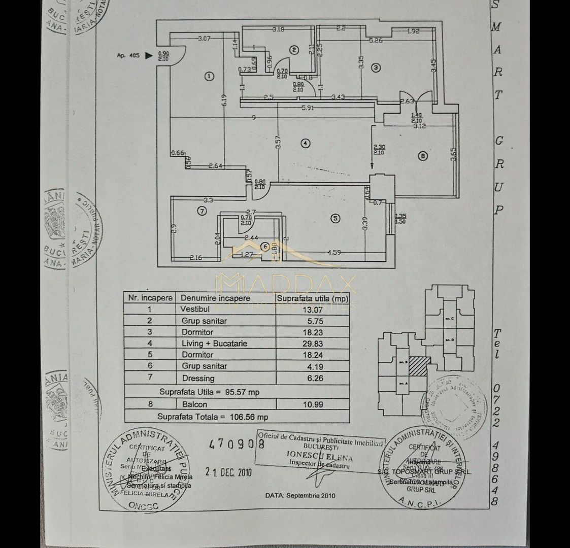 Apartament 3 camere // 2 saune // metrou Pipera - Schiță 47