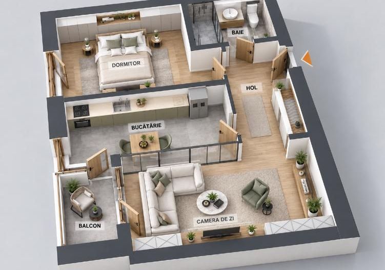 Apartament 2 camere de vânzare, Bucureștii Noi, Sector 1 - Poză 12
