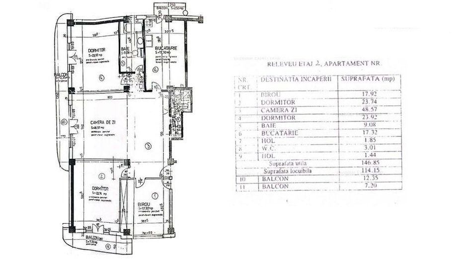 Primaverii 4 camere | Loc parcare| Boxa | 150mp - Schiță 13