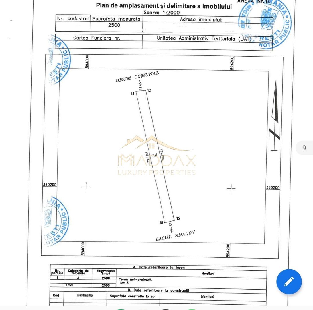 Teren intravilan ***15.000mp*** deschidere Lac Snagov 120ml // Snagov - Schiță 17
