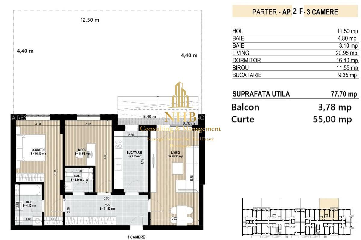 COMISON 0 -Apartament de vanzare cu GRADINA -3 CAMERE -OMV PIPERA - Poză 2
