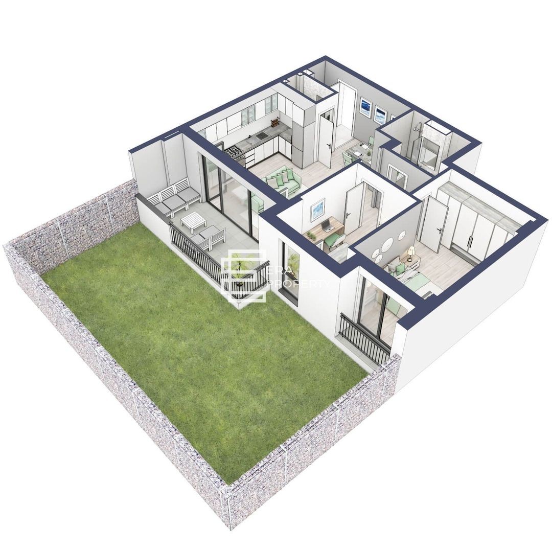 Apartament 3 camere | parter cu gradina | Zona Alba Iulia – Sibiu - Schiță 12