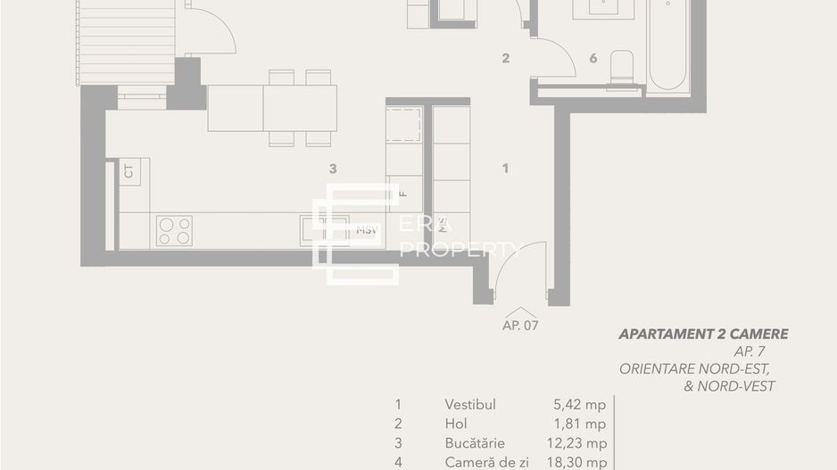 Apartament 2 camere | Comision 0% | Intabulat | Lift | Parcare inclusă | Sibiu - Schiță 8