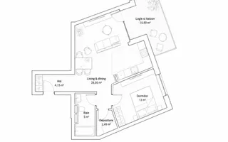 Apartament 2 camere, 52,65 mp + terasa 10,9 mp | Sunbelt Mehala | Comision 0 - Schiță 21