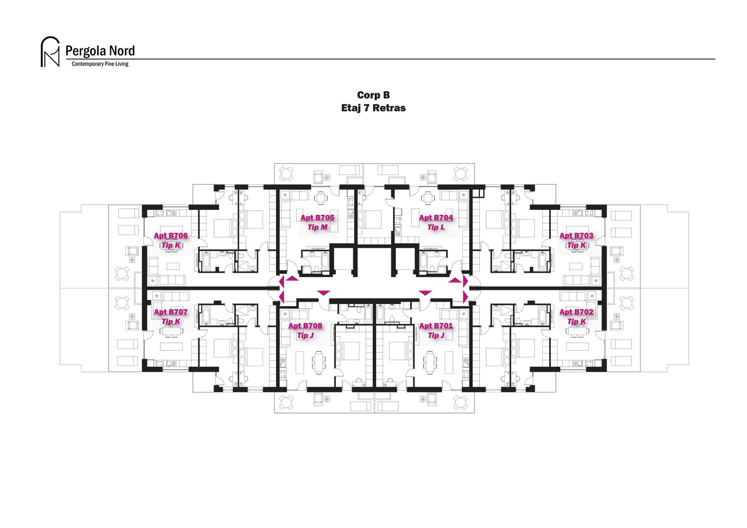 Apartament Tip J, etaj 7 - Poză 4