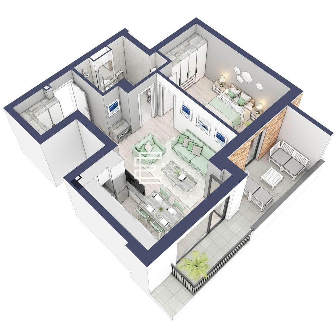 Apartament cu 2 camere, rulouri electrice, încălzire pardoseală, Sibiu - Schiță 13