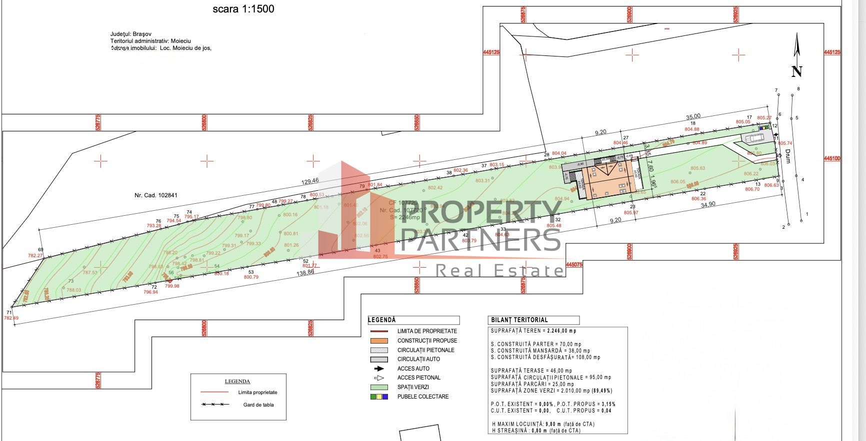 Teren intravilan 2.256 mp Bran – Podul Șimonului  |  Ideal cabane | Vedere Munte - Poză 3