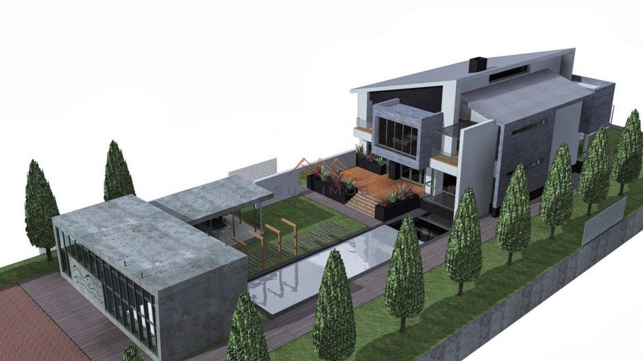 Vila deosebita, D+P+E+M, nefinalizata, 10 camere,2838m2, negociabil - Poză 1