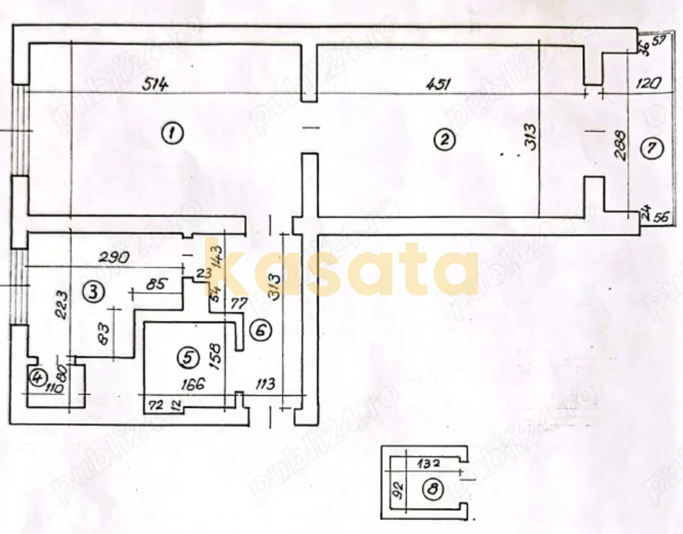 Apartament 2 camere de vânzare | Floreasca | balcon | boxă - Schiță 19