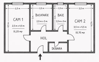 Apartament 2 camere decomandat, etaj intermediar, zona Mihai Viteazu! - Poză 1