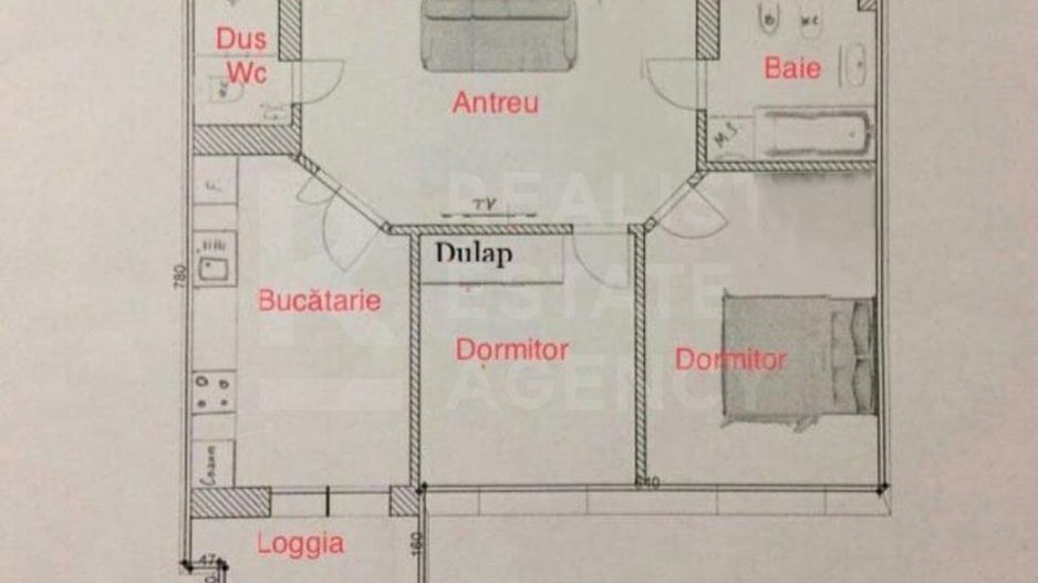 Vânzare, apartament, 2 camere, strada Mioriţa, Telecentru - Schiță 21