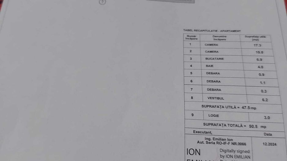 Apartament 2 camere de vânzare Teiul Doamnei - Poză 7