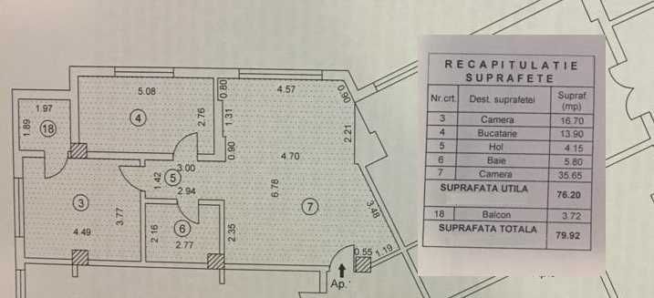 Apartament 2 cam mobilat, bloc 2011, suprafata utila 76mp - Poză 8