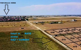 Teren in 36 RATE cu gaz si curent - comuna Berceni - Poză 1