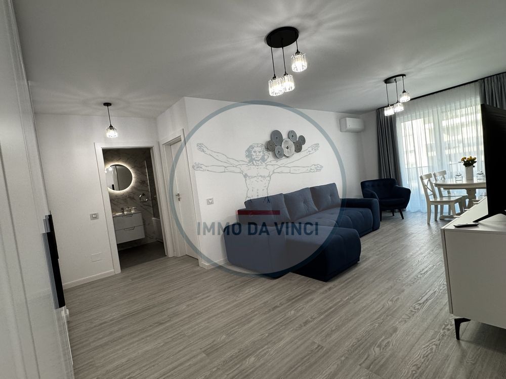 Prima inchiriere, mobilat utilat modern, 2 camere, terasa 12 m2, AC - Poză 3