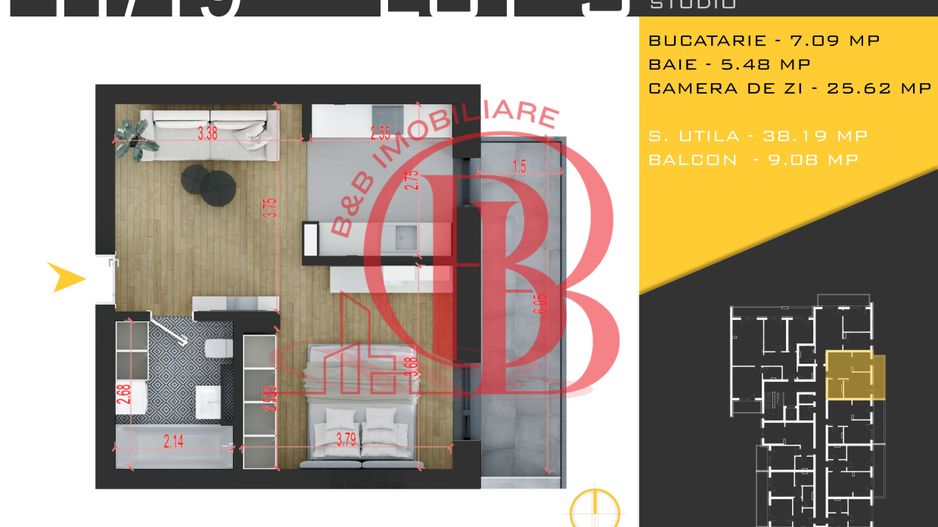 2 camere  Titan Pallady  Metrou Nicolae Teclu - Schiță 11