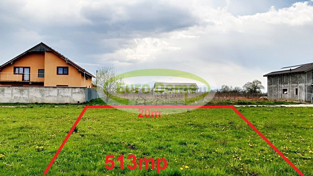 Bod, teren intravilan, apa, gaz, curent, 513mp, 15900 euro - Poză 1