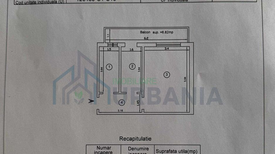 Apartament 1 camera decomandat, 33 mp + balcon 7 mp, Dacia, Iasi - Poză 1