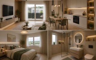 Pret avantajos! Vanzare apartament cu terasă și view spre Cluj, Baciu. - Poză 1