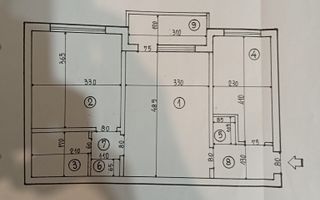 2 Camere - 50MP | Bloc Reabilitat - Clasa A | Metrou Lujerului - 5min - Schiță 19