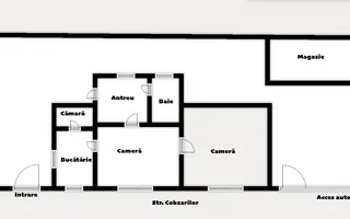 Casa individuala cu 2 camere, teren si acces auto langa Cluj Arena - Schiță 13