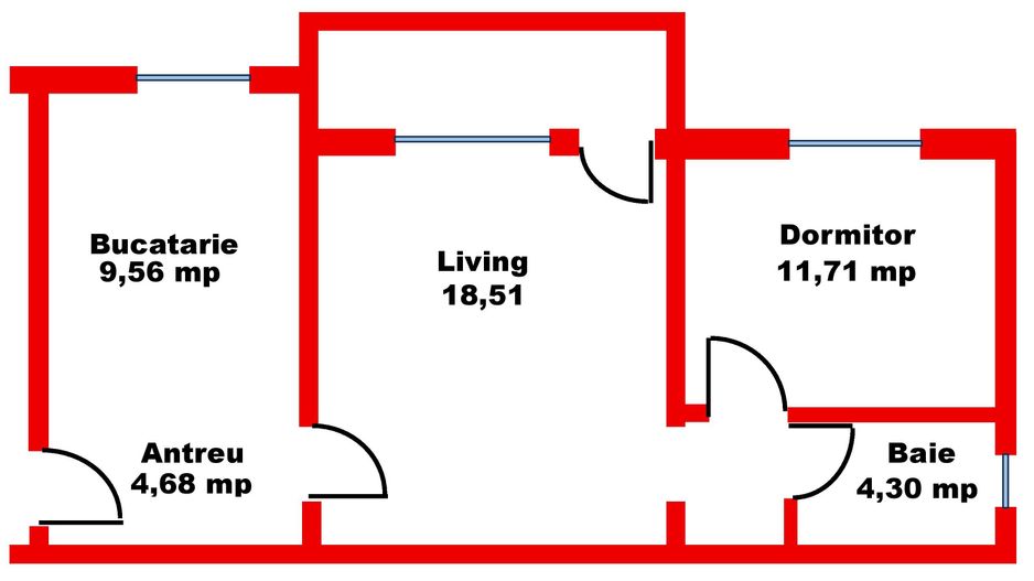 Apartament 2 camere, 51 mp, parcare, zona Nufarul, Oradea - vanzare - Poză 18