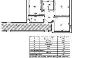 Apartament 3 camere – 58 mp + balcon – Fază 2 | - Schiță 17