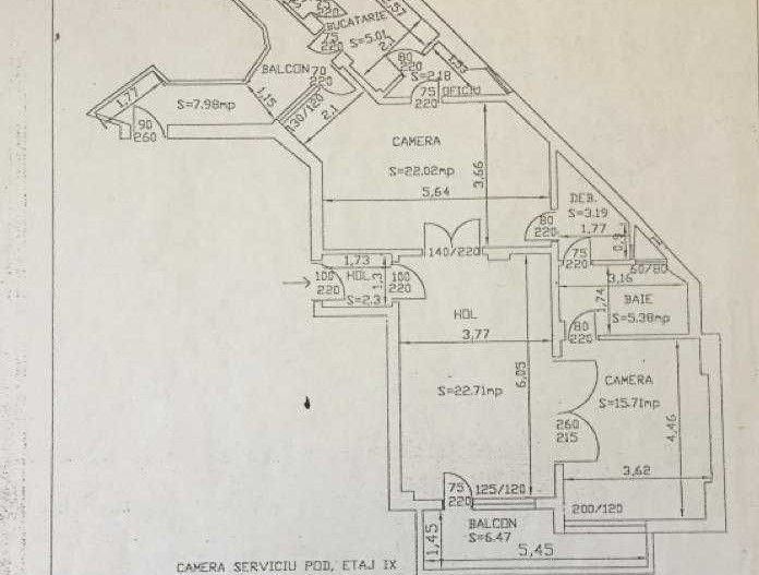 Apartament cu 3 camere + o camera de serviciu - 97,54 mp - Cismigiu - Poză 13