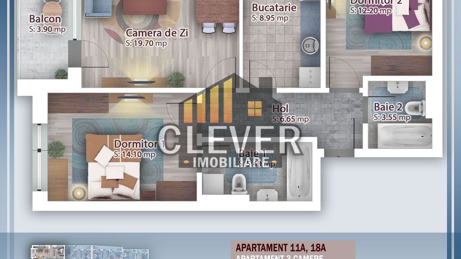 Promo 3 Camere Incalzire prin Pardoseala 2 bai Metrou Teclu - Poză 1