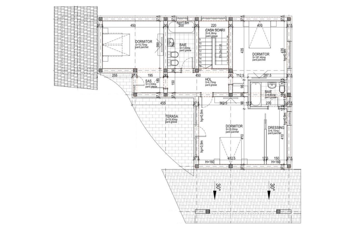 Casă individuală nouă, modernă, în Sânpetru, zona Triaj (Brasov) - Schiță 33
