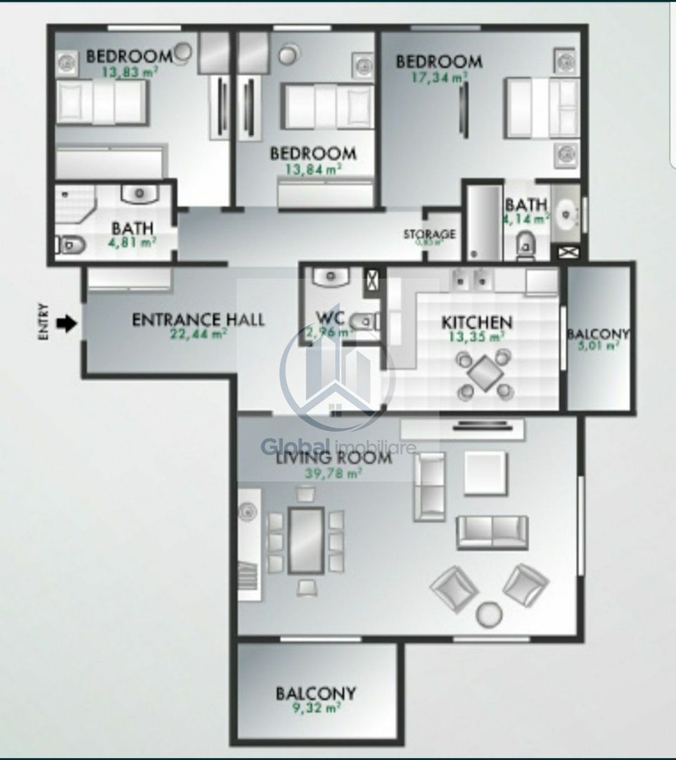 Apartament 4 camere Emerald Residence - Poză 7