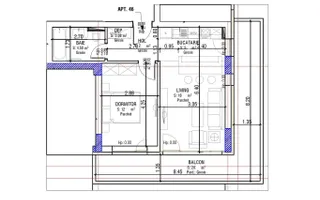 Vânzare Studio 43 mp | Balcon Generos | Predare Septembrie 2026 - Schiță 11