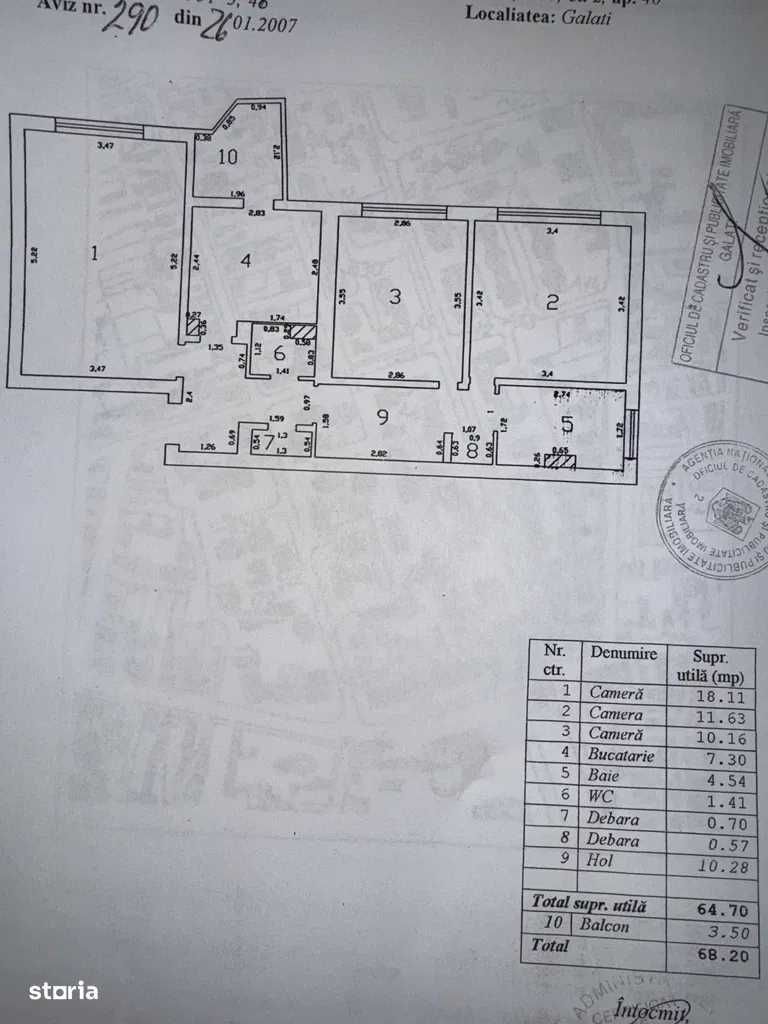 Apartament 3 cam dec Piata Centrala,et 2 - Poză 8