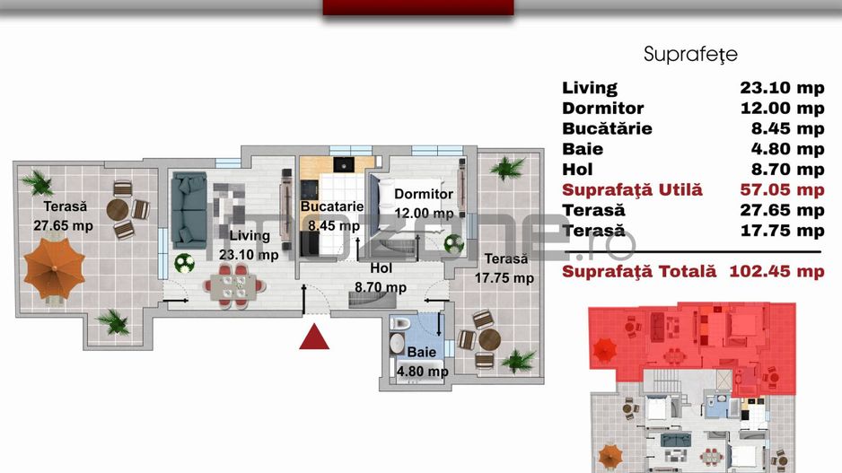 Drumul Taberei, bloc nou, 2 camere + 2 terase, 102mp totali,  parcare inclusa - Poză 2