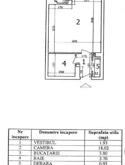 Garsoniera renovata in bloc 1980 Favorit, Drumul Taberei - Schiță 7