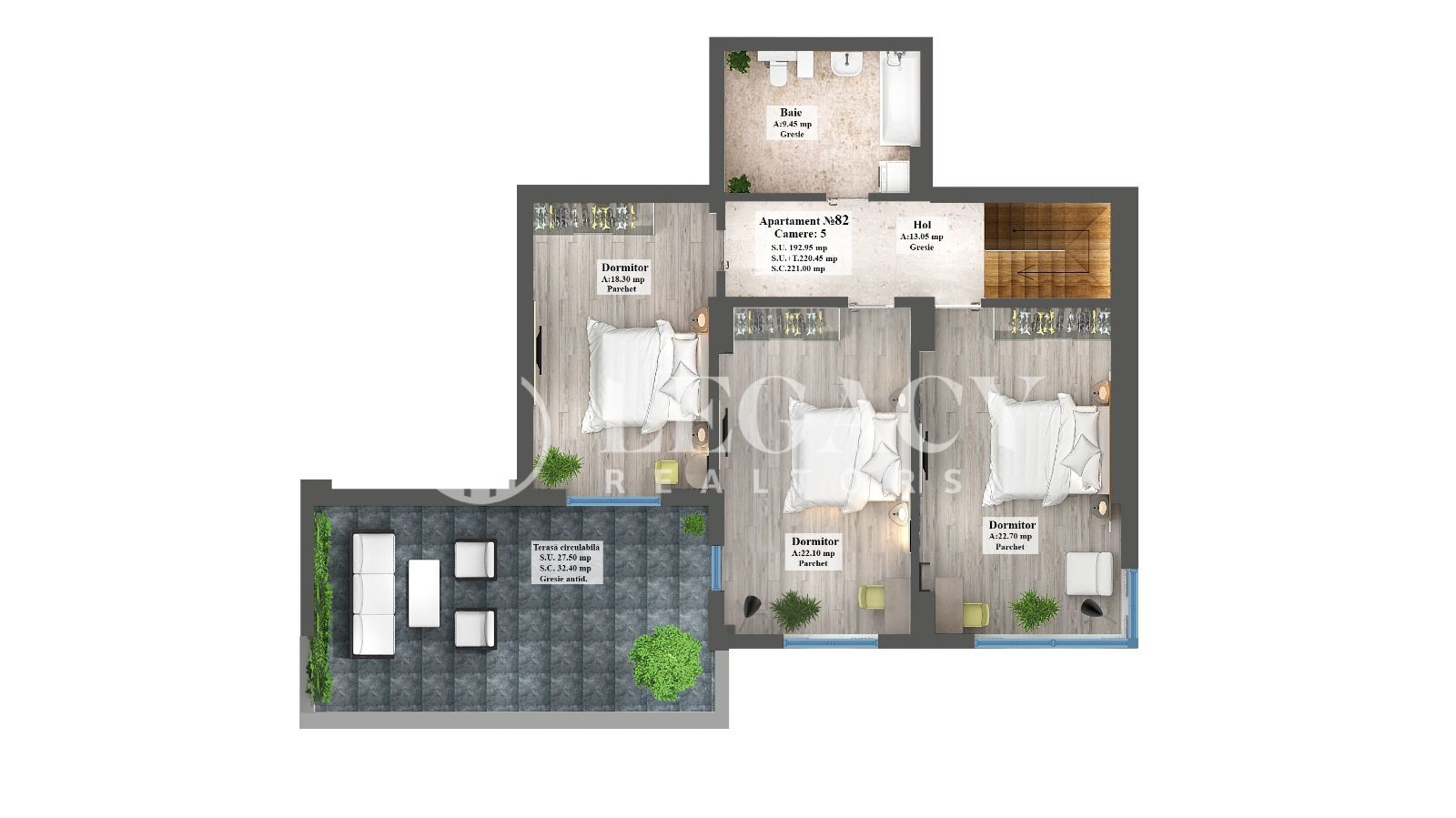 Vânzare - Penthouse zona Copou, 192.95 mp utili + 27.50 mp terasă - Poză 4