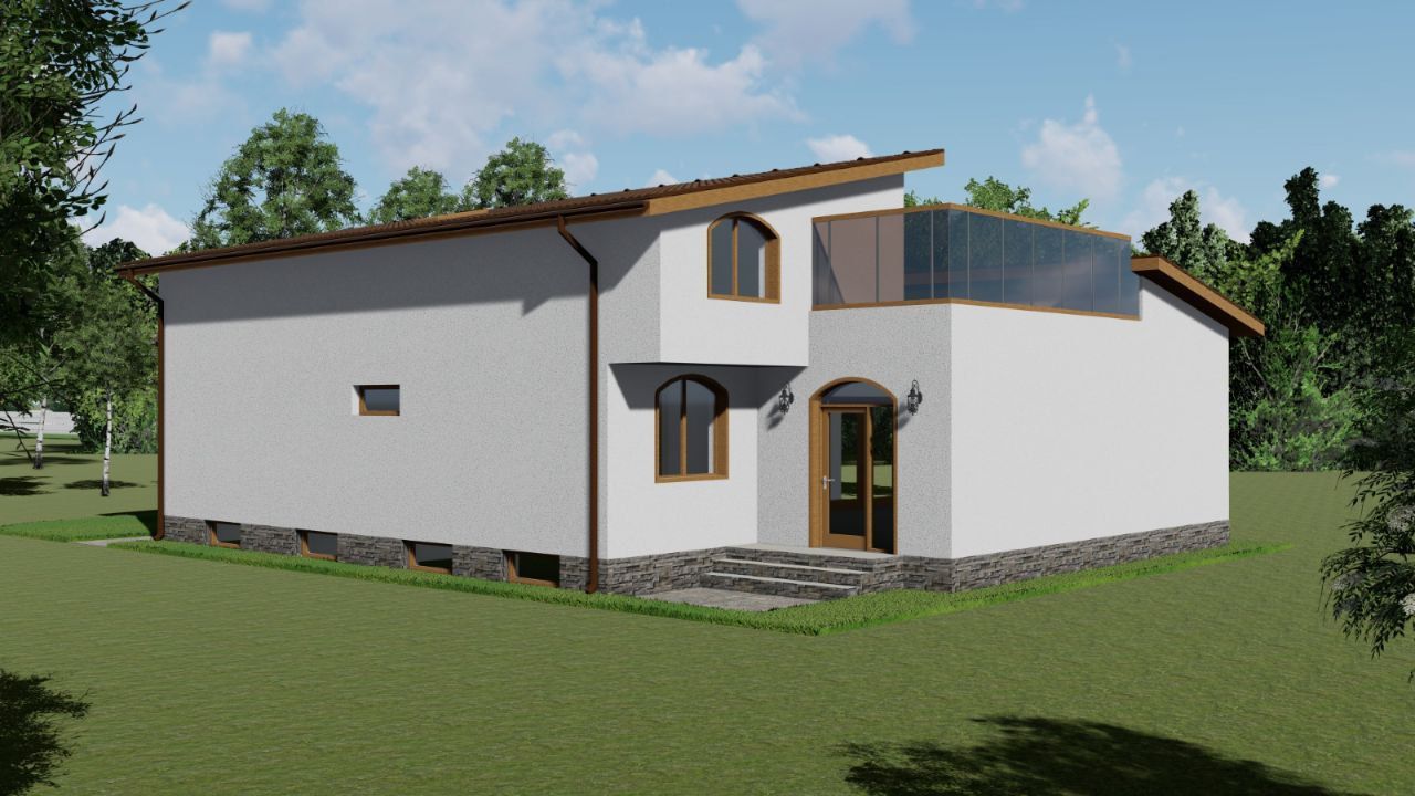 Proiect casă cu mansardă în construcție Micălaca - Poză 10