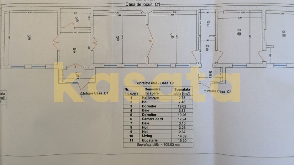 Casă | Polonă | Teren 424mp | 2 Băi | Garaj | - Schiță 12