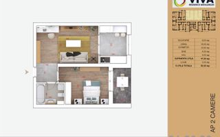 Apartament 2 camere, imobil nou, acces rapid metrou Aparatorii Patriei - Schiță 10