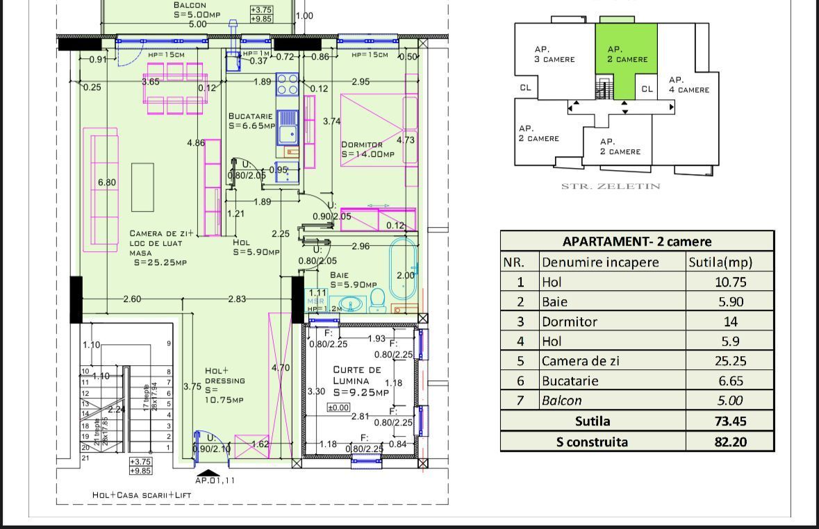 Apartament spatios 2 camere  I Aviatiei - Poză 2