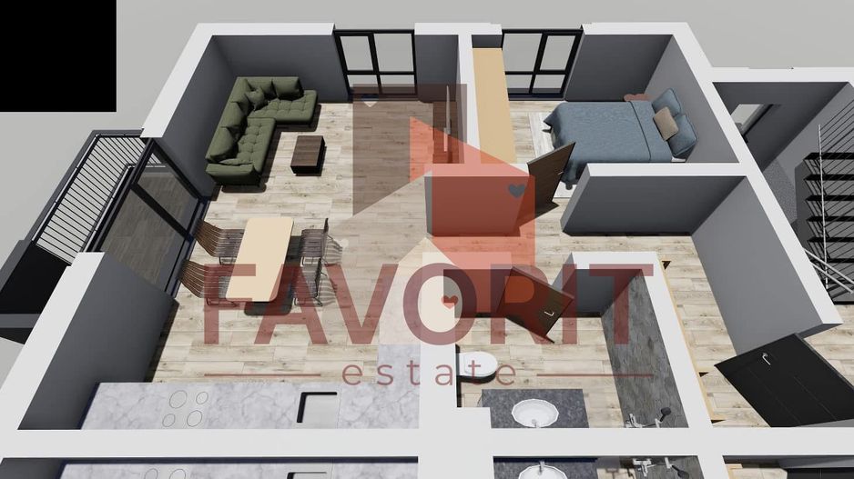 Apartament 2 camere. Decomandat. La asfalt - Poză 2