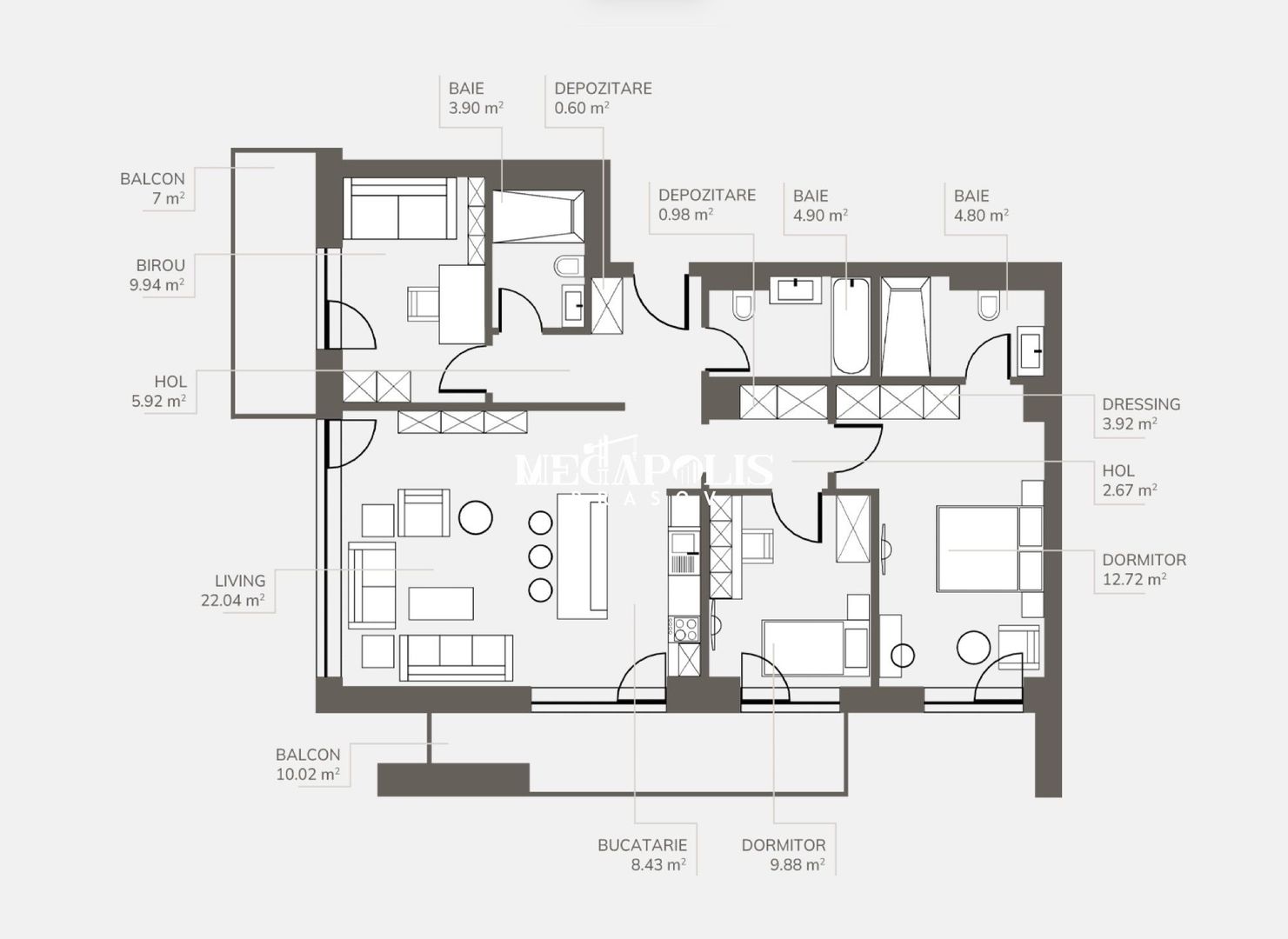 Apartament Premium | 4 camere | Bartolomeu | 90 MP - Poză 2