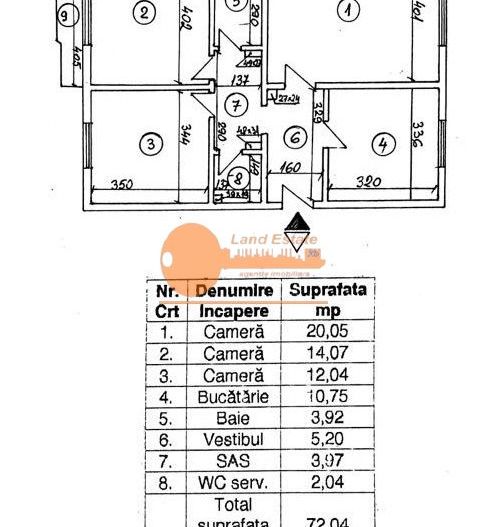Apartament 3 camere decomandat | tip H | Mall Vitan - Schiță 9