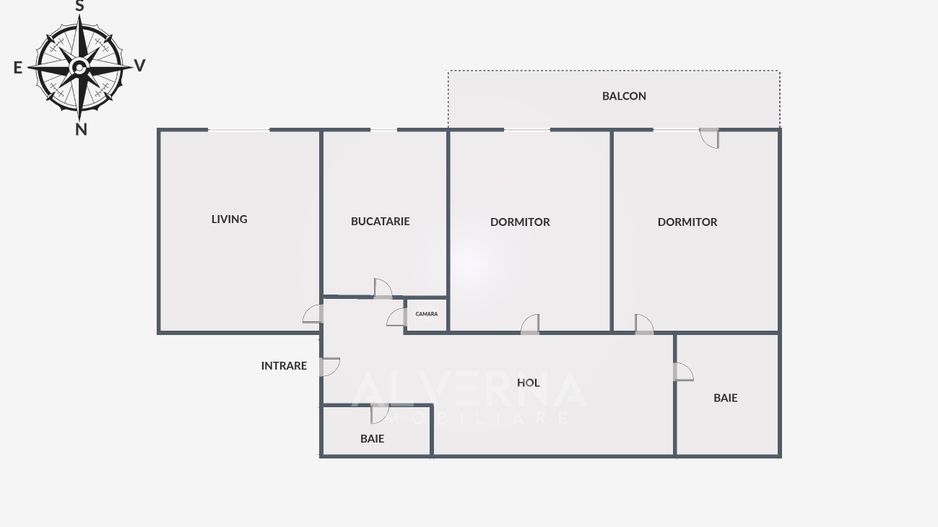 COMISION 0% Apartament 3 camere | decomandat | 67mp | cartier Manastur - Schiță 8