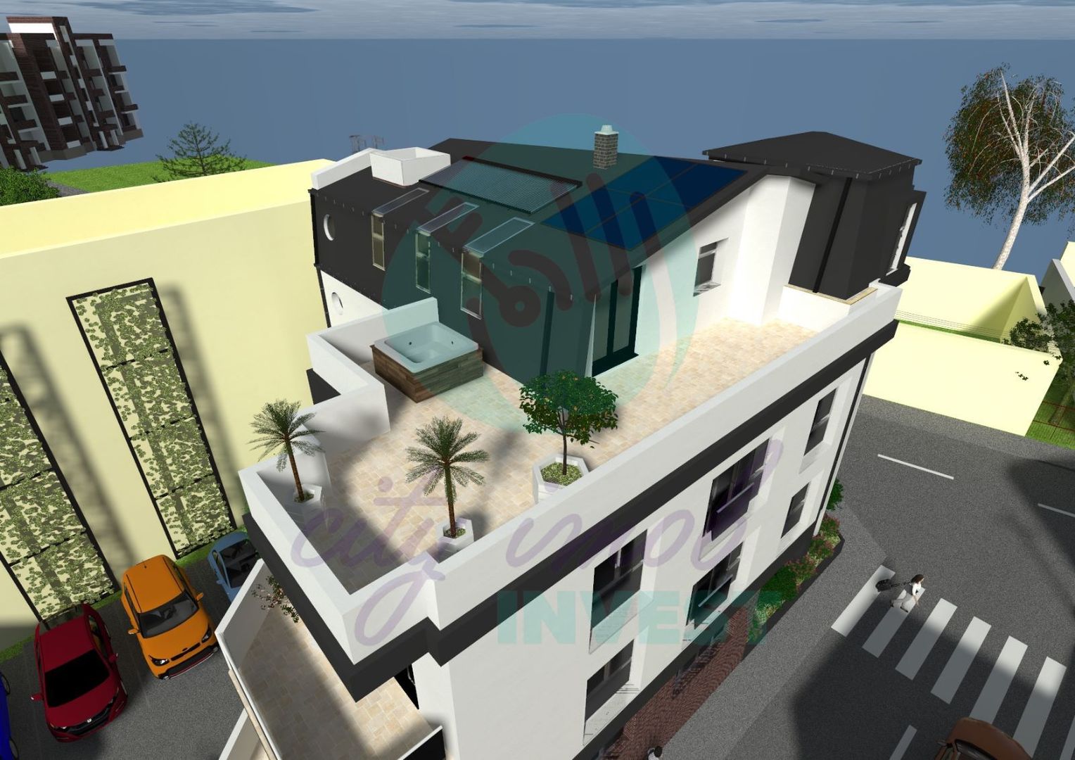 2 camere cu terasa de 17 m langa PARC si METROU cu parcare si boxa - Poză 4