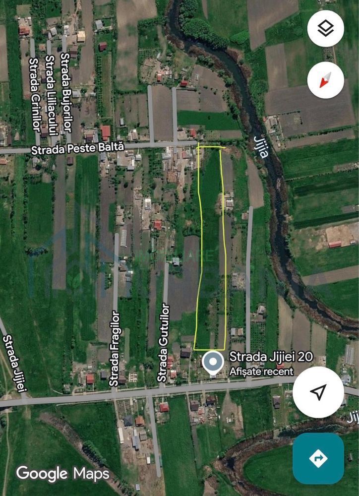 Teren intravilan de vânzare în comuna Golești, sat Golești, strada Jijiei nr. 20 - Poză 1