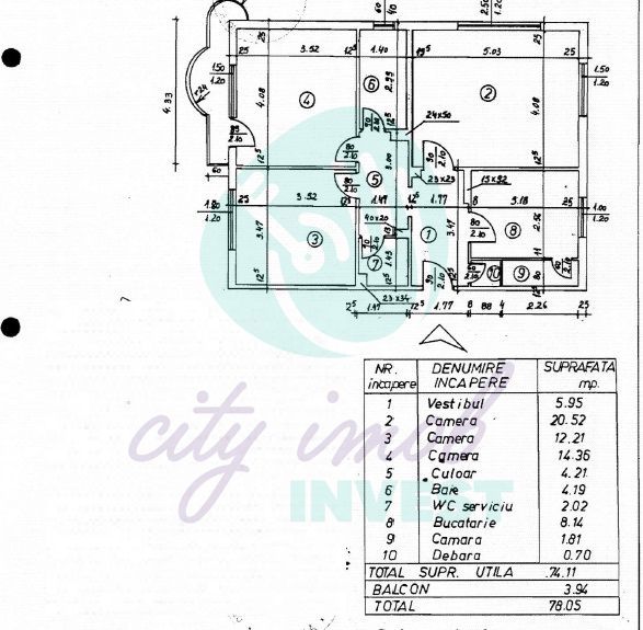 3 Camere cu CENTRALA PROPRIE 13 Septembrie-Parc Sebastian-Odobleja - Poză 4